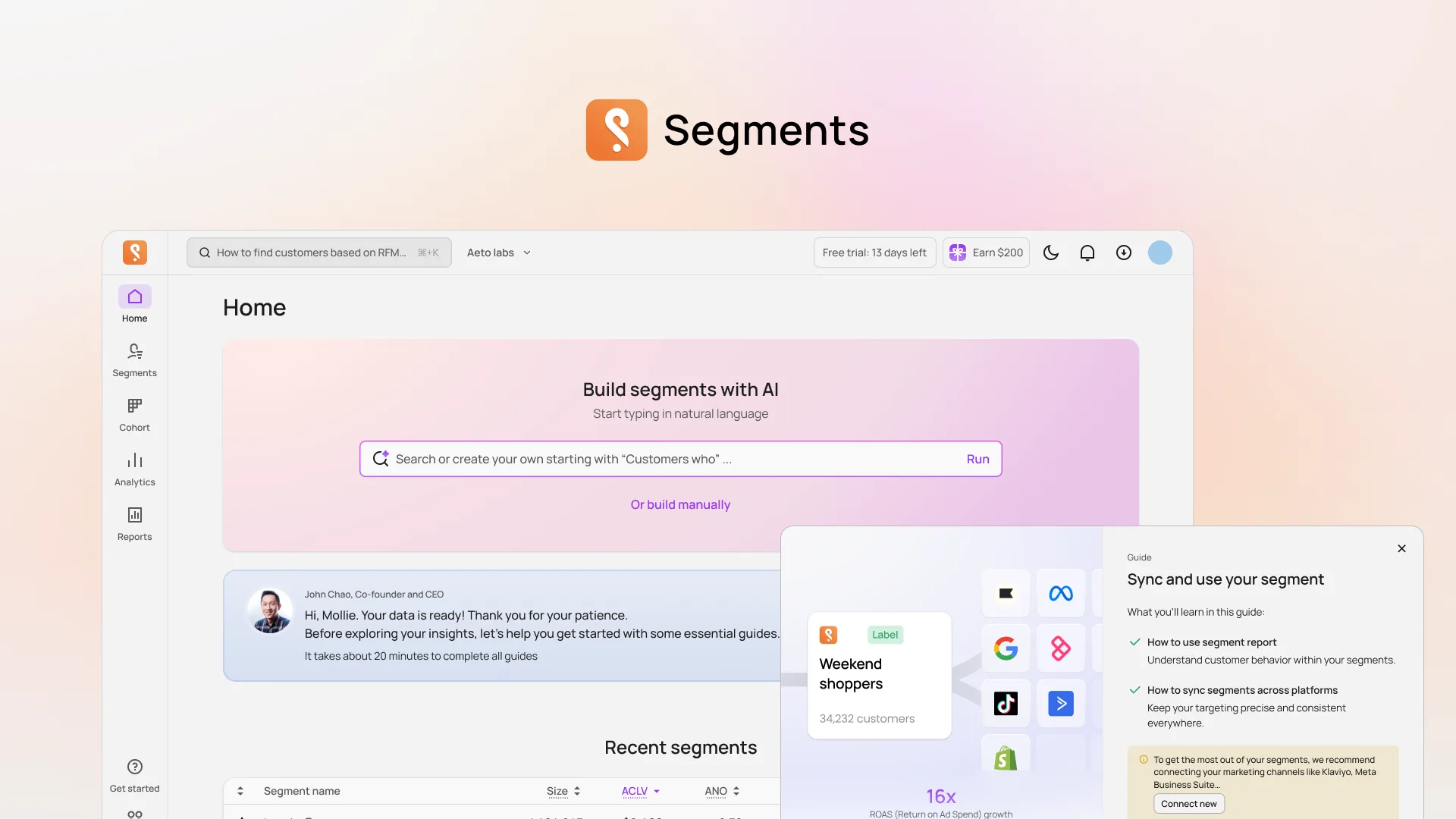 Segments Analytics by Tresl